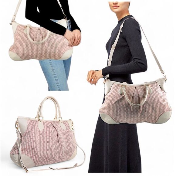 Louis Vuitton Monogram Mini Lin Croisette Marina PM Handbag 2 Way Rouge Pink - Picture 2 of 16